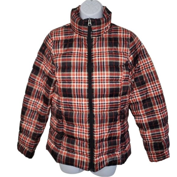 Eddie Bauer Puffer Plaid Preppy Outdoor Winter CirrusLite Down Jacket - Women's - Picture 2 of 9